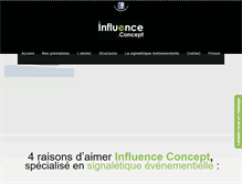 Tablet Screenshot of influence-concept.fr